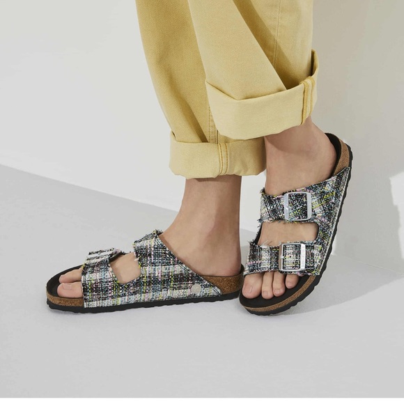 Birkenstock Arizona Rivet Logo US 6-6.5 tweed sandals - Picture 7 of 11